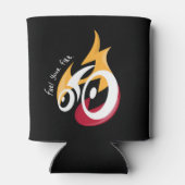 火を燃やす。サイクリング動機 缶クーラー (裏面)