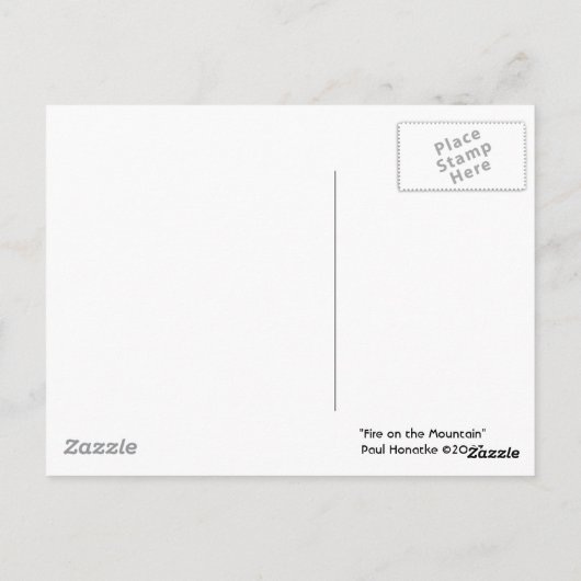 火を燃やす ポストカード (裏面)