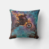 火を逃れる – Dirt-Bike Rider クッション (裏面)