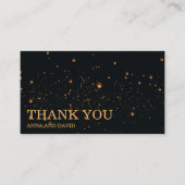 火エレガント空ランタン結婚のサンキューカード エンクロージャーカード (正面)