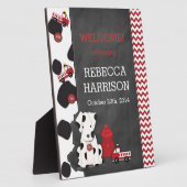 火エンジン赤ちゃんシャワーポスター フォトプラーク (側面)