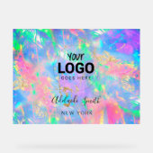 火オパールの背景 アクリルサイン (正面)