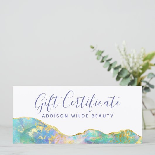 火オパール虹の宝石のモダンギフト証明書