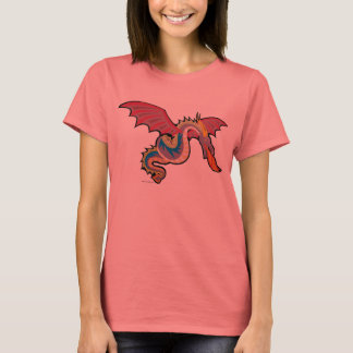 火カラフル吹き竜 Tシャツ