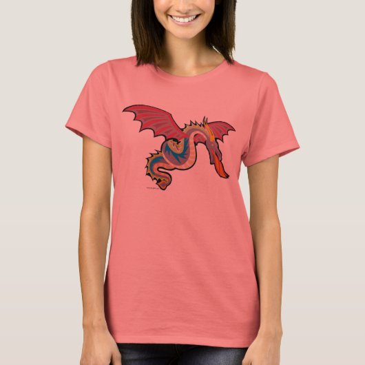 火カラフル吹き竜 Tシャツ (正面)