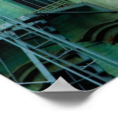 火カラフル消し建物 ポスター (角)