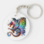 火カラフル竜 キーホルダー (裏面)