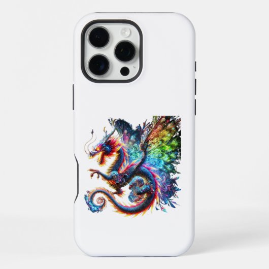 火カラフル竜 iPhoneケース (裏面)