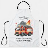 火カラフル車が炎を上げて走る エプロン (正面)