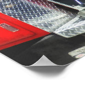 火カラフル車の計器 ポスター (角)