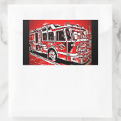 火クール車のシール 長方形シール (バッグ)