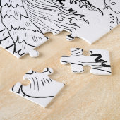 火スピッタードラゴンラインアートカラーオファーナーブ ジグソーパズル (側面)