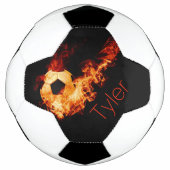 火パーソナライズされた付きサッカーボール サッカーボール (正面)