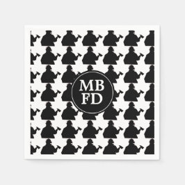 火パーソナライズされた兵ナプキン スタンダードカクテルナプキン