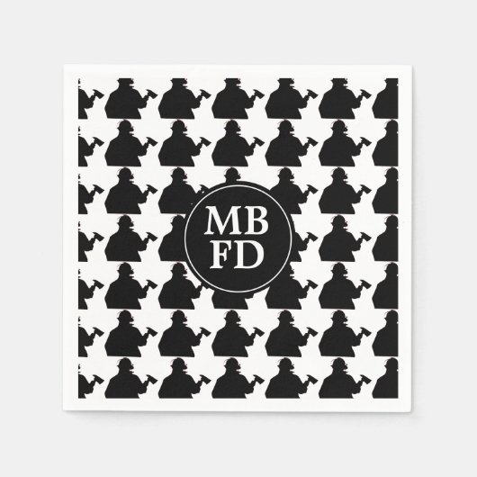 火パーソナライズされた兵ナプキン スタンダードカクテルナプキン (正面)