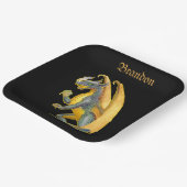 火パーソナライズされた吹き竜 ペーパープレート (傾斜あり)