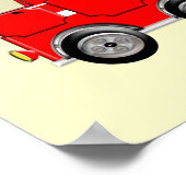 火パーソナライズされた機関少年のかわいいポスタープリント ポスター (角)