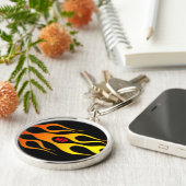 火パーソナライズされた炎キーチェーン キーホルダー (側面)