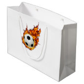 火パーソナライズされた球 ラージペーパーバッグ (裏面アングル)