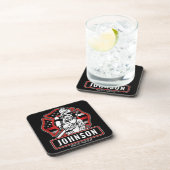 火パーソナライズされた軍消防団愛国国旗 コースター (右側)