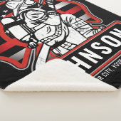 火パーソナライズされた軍消防団愛国国旗 シェルパブランケット (3/4)