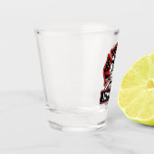 火パーソナライズされた軍消防団愛国国旗 ショットグラス (左)