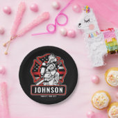 火パーソナライズされた軍消防団愛国国旗 ペーパープレート (パーティー)