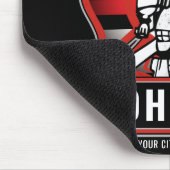 火パーソナライズされた軍消防団愛国国旗 マウスパッド (コーナー)