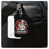 火パーソナライズされた軍消防団愛国国旗 ラゲッジタグ