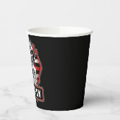 火パーソナライズされた軍消防団愛国国旗 紙コップ (左)