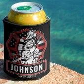 火パーソナライズされた軍消防団愛国国旗 缶クーラー