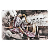 火ビクトリアン付き椅子 マグネット (横)