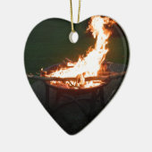 火ピットの篝火のイメージ セラミックオーナメント (左)