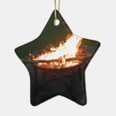 火ピットの篝火のイメージ セラミックオーナメント (左)