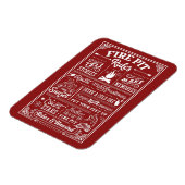 火ピット規則リストのカスタム背景 マグネット (左側)