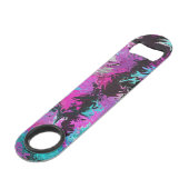 火ピンクおよび青いステンレス鋼の栓抜き スピード栓抜き (裏面アングル)