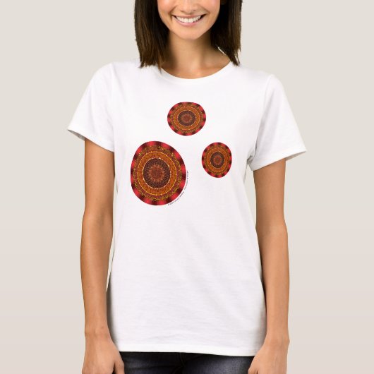 火マンダラウィメンズライトシャツ Tシャツ (正面)