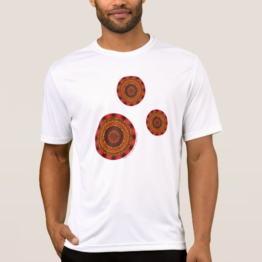 火マンダラメンズライトシャツ Tシャツ (正面)