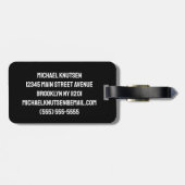 火モダンパーソナライズされた付きトレンディー野球ボール ラゲッジタグ (裏面横)