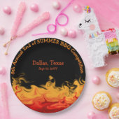 火モダン炎BBQ調理師オフ競争 ペーパープレート (パーティー)