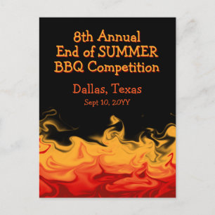 火モダン炎BBQ調理師オフ競争 ポストカード