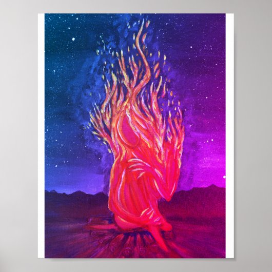 火中の女性 ポスター (正面)