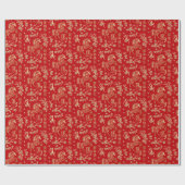 火中国の馬の新年2026 ラッピングペーパー (フラット)