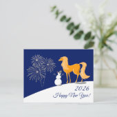 火中国の馬2026の新年を祝う シーズンポストカード (スタンド正面)