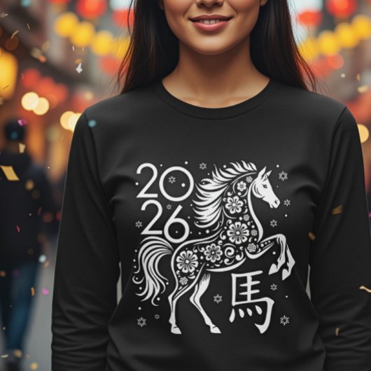火中国の馬2026の新年 トライブレンドＴシャツ