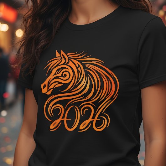 火中国の馬2026の新年 Tシャツ