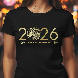 火中国の馬2026の新年 Tシャツ