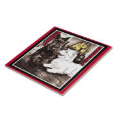 火事で黒っちょと白 タイル (側面)