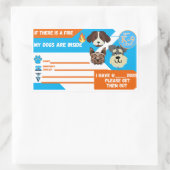 「火事の時は....犬の内側» Sticker Sheet 長方形シール (バッグ)