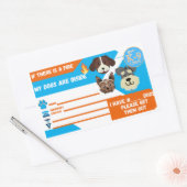 「火事の時は....犬の内側» Sticker Sheet 長方形シール (封筒)